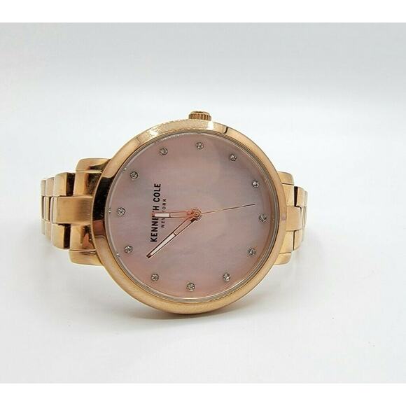 Ladies Kenneth Cole KC15173008 Pink MOP Rose Gold Quartz Watch New Battery - Picture 4 of 10